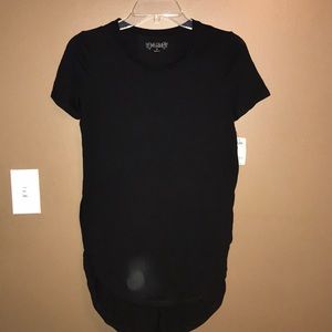 Black hi-lo tee